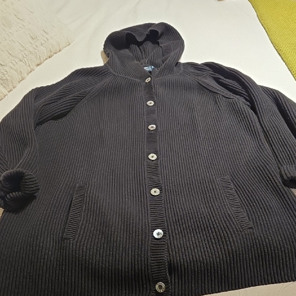 Ralph Lauren Black Hooded Jacket Sweater